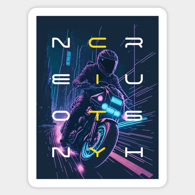 Cyberpunk ride on Sticker by By_Russso